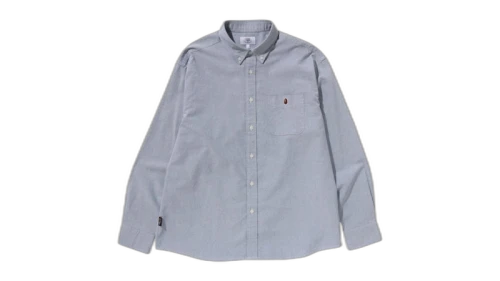 BAPE One Point Cordura Oxford Shirt Gray