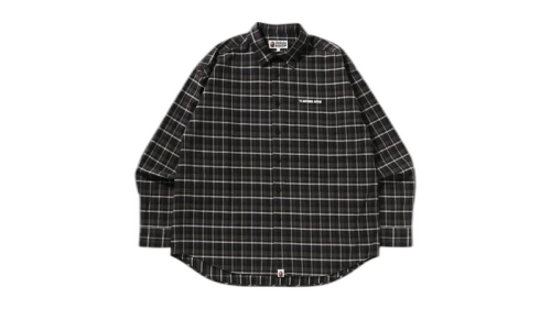 BAPE Check Shirt Black