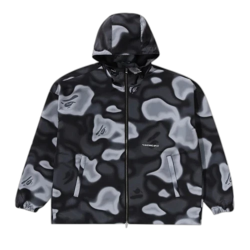 BAPE Liquid Camo Hoodie Jacket 'Black'