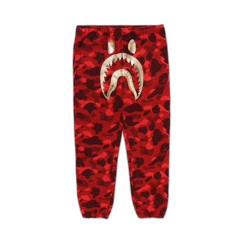BAPE Color Camo Shark Sweatpants 'Red'