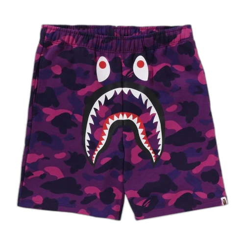 BAPE ABC Camo Shark Sweatshorts 'Purple'