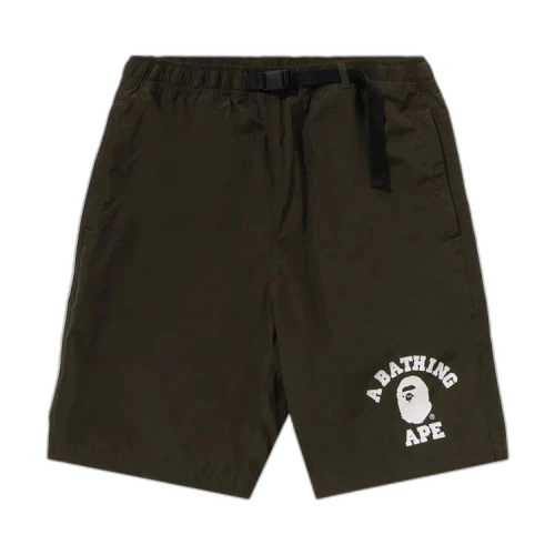 BAPE College Beach Shorts 'Olive Drab'