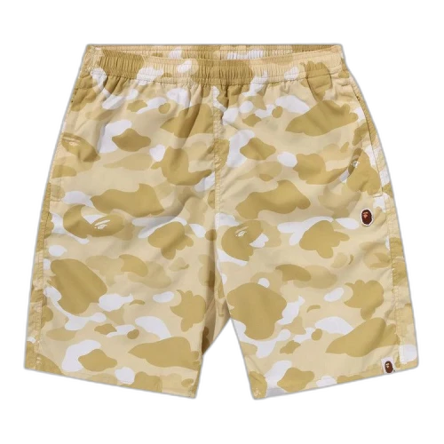 BAPE Color Camo Ape Head One Point Beach Shorts 'Yellow'