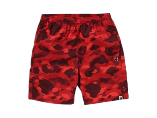 BAPE Color Camo Ape Head One Point Beach Shorts Royal Purple