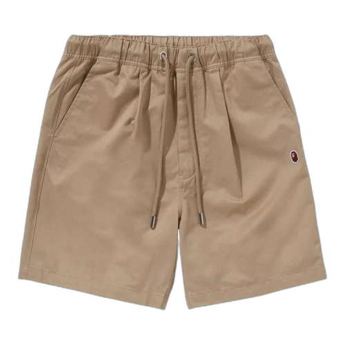 BAPE Ape Head One Point 2 Pleat Easy Chino Shorts 'Beige'