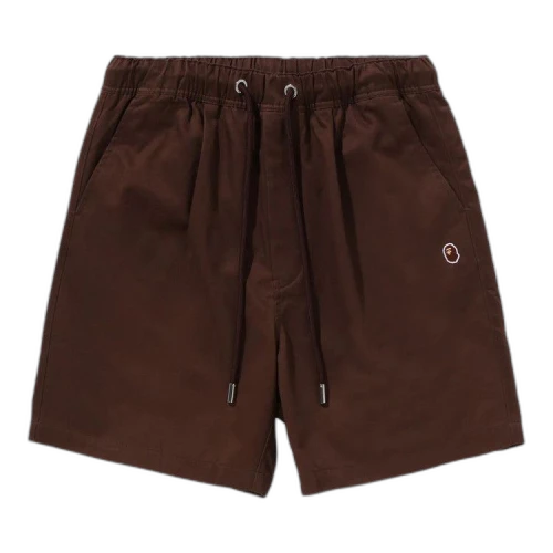 BAPE Ape Head One Point 2 Pleat Easy Chino Shorts 'Brown'
