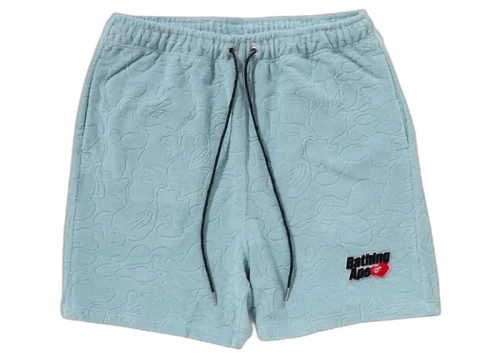 BAPE Line Camo Terry Towel Shorts White