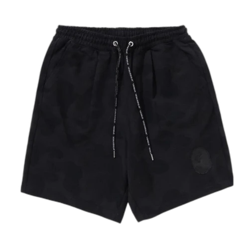 BAPE Ink Camo Ape Head Patch Sweat Shorts 'Black'