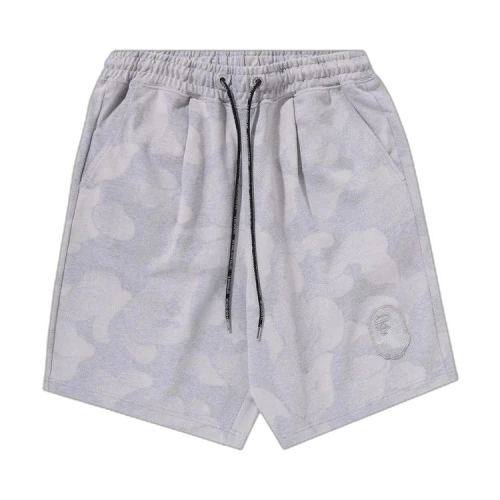 BAPE Ink Camo Ape Head Patch Sweat Shorts 'Grey'