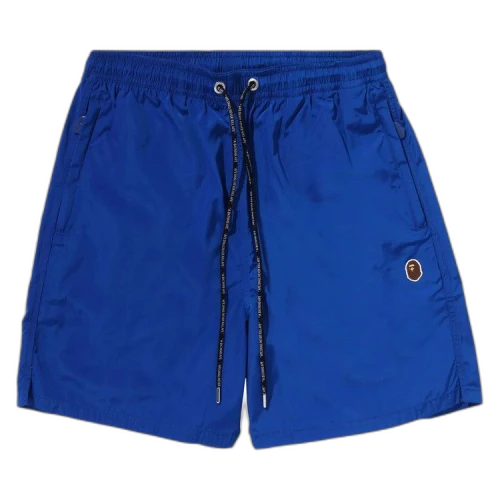 BAPE Ape Head One Point Beach Shorts 'Blue'