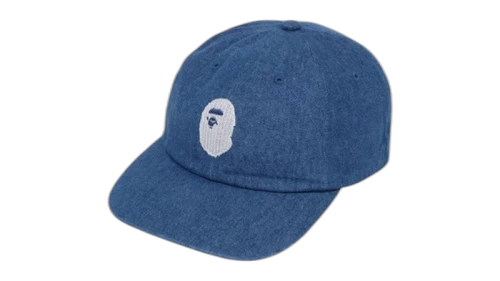 BAPE Ape Head Denim Cap Blue