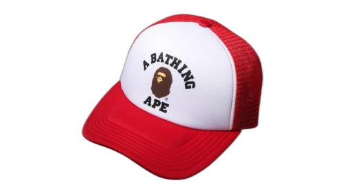 BAPE College Mesh Cap (FW25) Red