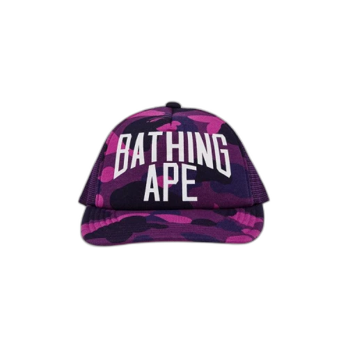 BAPE Color Camo NYC Logo Mesh Cap 'Purple'