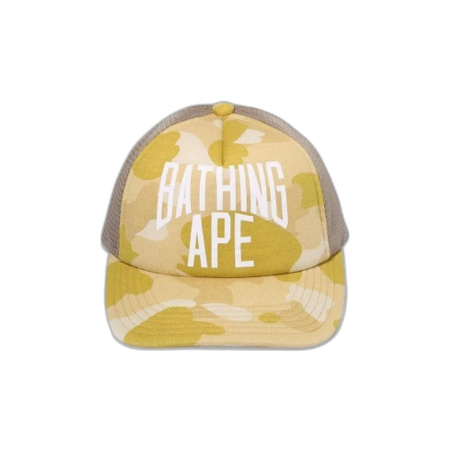 BAPE Color Camo NYC Logo Mesh Cap 'Yellow'