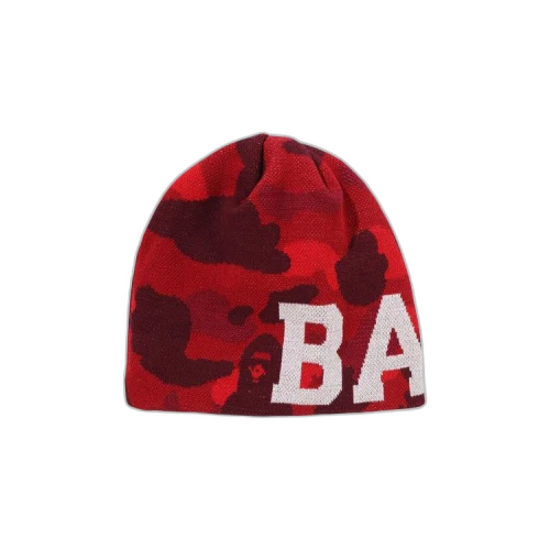 BAPE Color Camo Knit Cap 'Red'