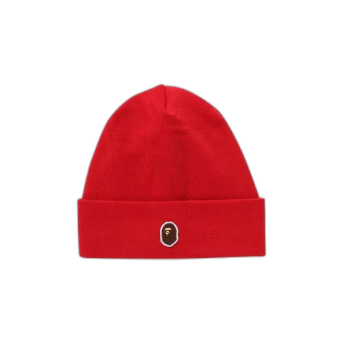 BAPE Silicon Ape Head Knit Cap 'Red'