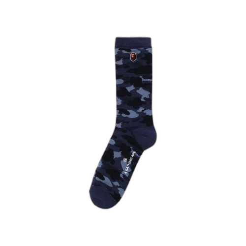 BAPE Color Camo Ape Head One Point Socks 'Navy'