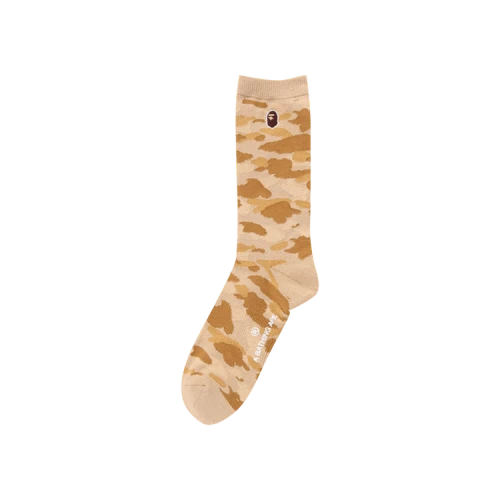 BAPE Color Camo Ape Head One Point Socks 'Yellow'