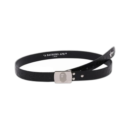 BAPE Neon Camo Narrow Leather Belt 'Black'