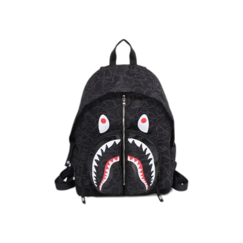 BAPE Neon Camo Shark Day Pack 'Black'