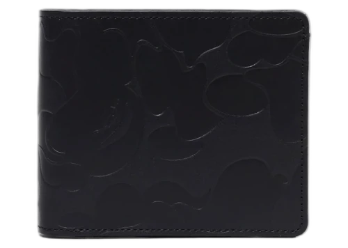 BAPE Solid Camo Leather I Wallet Black