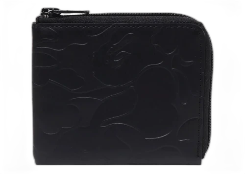 BAPE Solid Camo Leather III Wallet Black