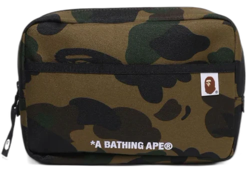 BAPE 1st Camo Cordura Multi Pouch Green
