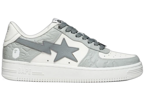 A Bathing Ape Bape Sta #4 Linecamo White Grey
