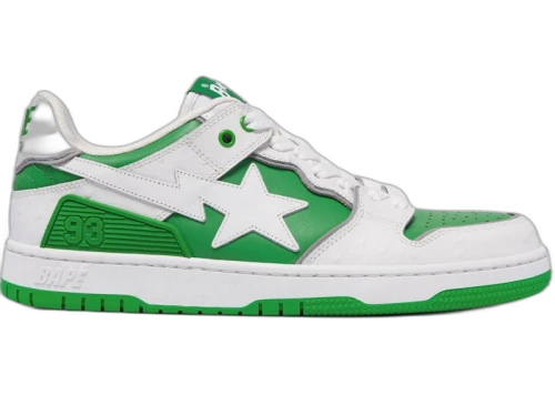 BAPE A Bathing Ape Sk8 Sta #1 Ostrich Pack White Green