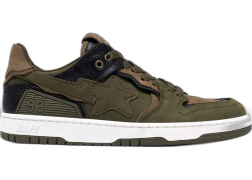 BAPE A Bathing Ape Sk8 Sta #6 Olive Drab