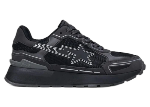 BAPE A Bathing Ape Cross Sta Black