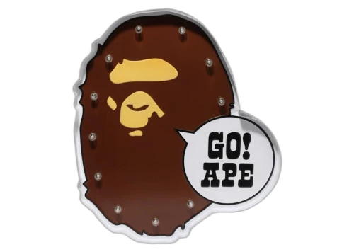 BAPE Ape Head Led Signboard Brown