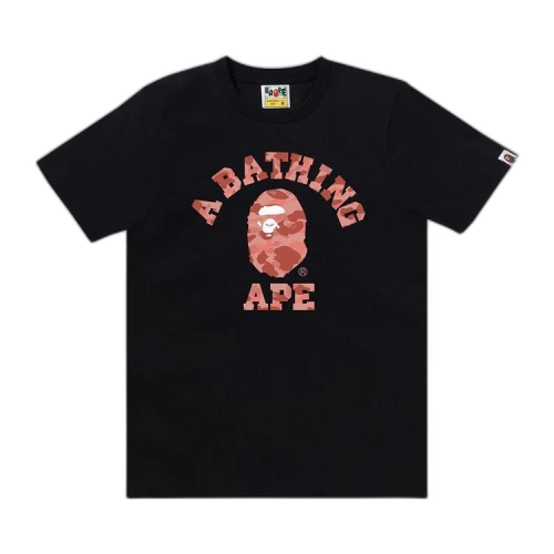 BAPE 1st Camo College Tee 'Black/Pink'
