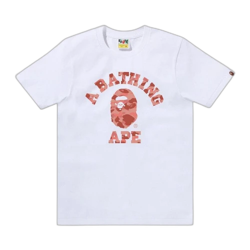 BAPE 1st Camo College Tee 'White/Pink'
