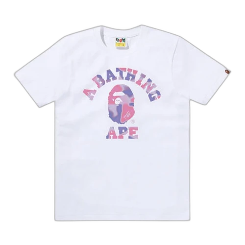 BAPE Liquid Camo College Tee 'White/Purple'