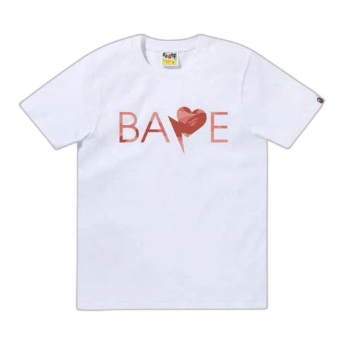 BAPE 1st Camo Heart Bape Logo Tee 'Pink'