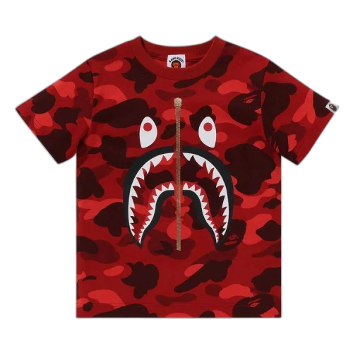 BAPE Color Camo Shark Tee 'Red'
