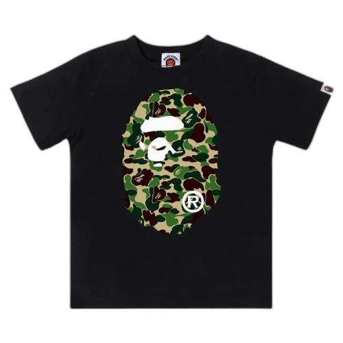 BAPE Kids ABC Camo Big Ape Head Tee 'Black/Green'