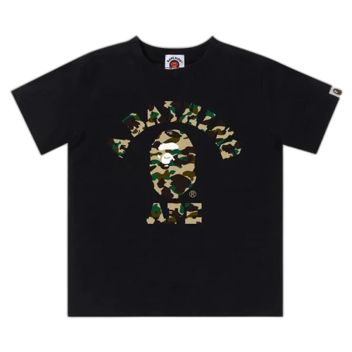 BAPE Kids 1st Camo College Tee 'Black/Yellow'