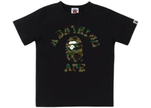 BAPE Kids 1st Camo College Tee Black/Green