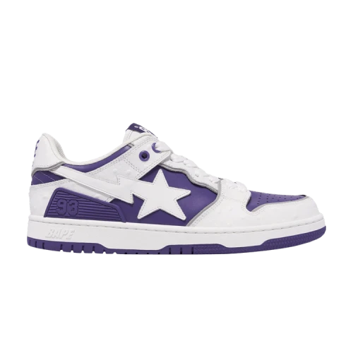 BAPE Sk8 Sta #1 'Faux Ostrich Leather Pack - Purple'
