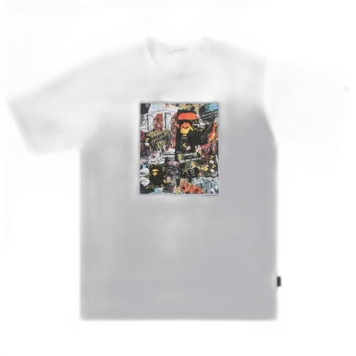 BAPE Flyer Pattern Print Tee 'White'