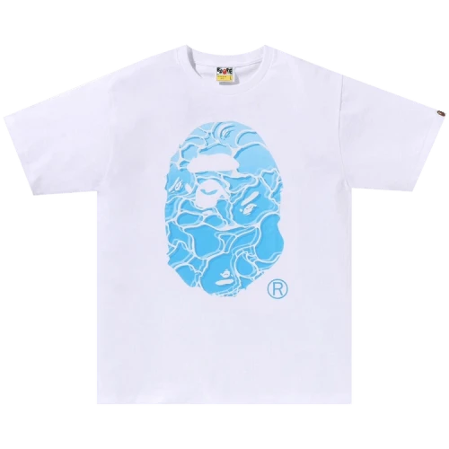 BAPE ABC Sea Surface Camo Ape Head Tee 'White'