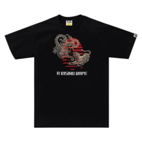BAPE Tiger And Dragon Ape Head Tee 'Black'