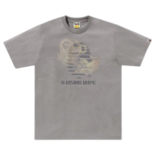 BAPE Tiger And Dragon Ape Head Tee 'Grey'