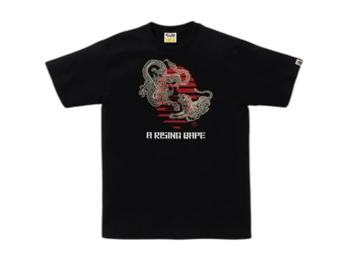 BAPE Tiger And Dragon Ape Head Tee Gray
