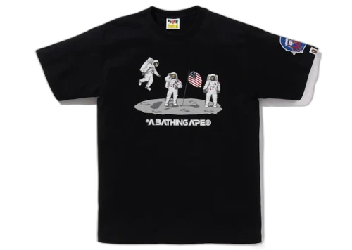BAPE Moon Landing Tee Black