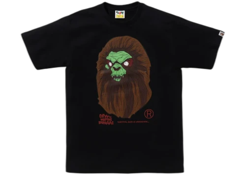 BAPE A Bathing Ape Horror Mad Face Tee Black