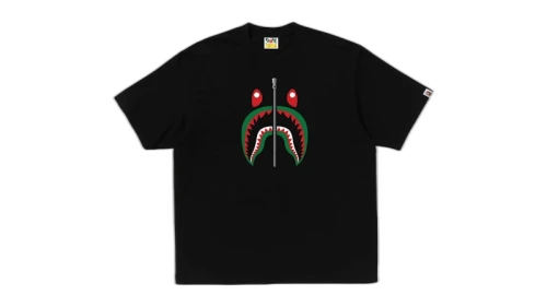 BAPE Italy Shark Tee Black