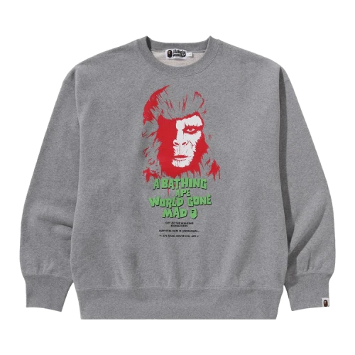 BAPE Horror Relaxed Fit Crewneck Sweatshirt 'Grey'